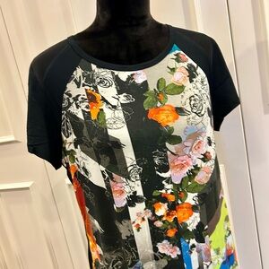 Trina Turk Multicolor Floral Short Sleeve Dress